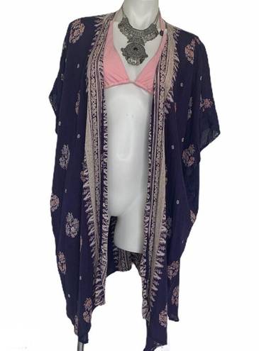 Gypsy  FLORAL CARDIGAN KIMONO OVERSIZE top SMALL