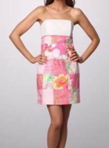 Lilly Pulitzer Franco Patchwork Strapless Mini Dress