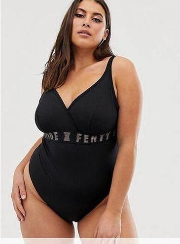 One Piece NEW! Savage x Fenty Black  logo banded Bodysuit plus size 3X