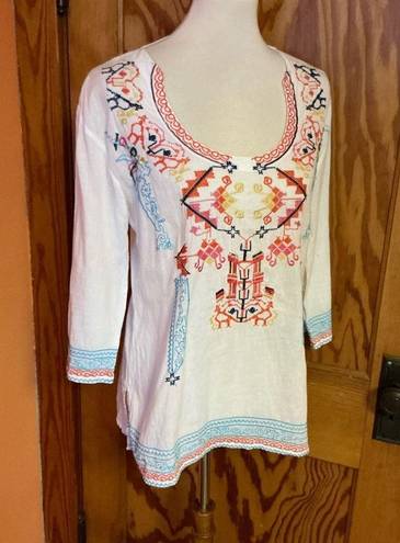 Harper  Francesca’s Collections Embroidered Hippie Chic Tunic