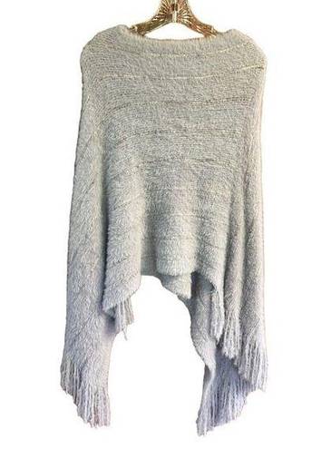 MIA  & Tess Poncho Sweater OS Gray NWT