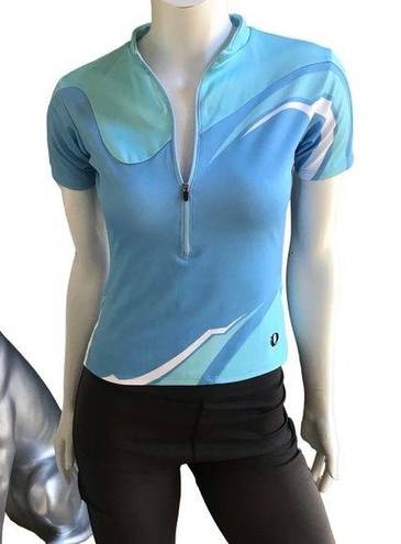 Pearl Izumi Blue Short Sleeve 1/2 Zip Cycling Jersey Women's Size Small