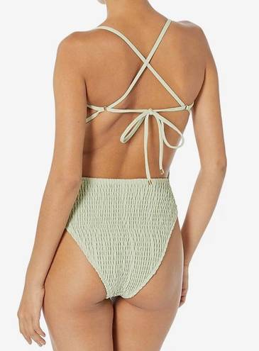 Charlie Holiday  Shirree Textured Mint Gina One Piece Strappy Back