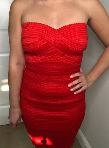 Alythea Red Bodycon Mini Dress