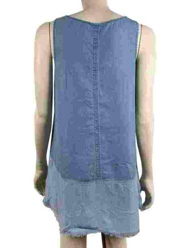 J.Jill ‎ Denim Frayed Hem Sleeveless Tunic