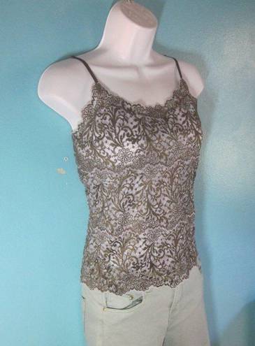 Natori Josie  Cami Size M Brown Lace