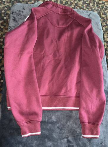 Kimes Ranch Malta Cropped Quarter Zip Sweatshirt in Wine