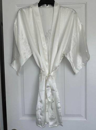 Bride Satin Robe White