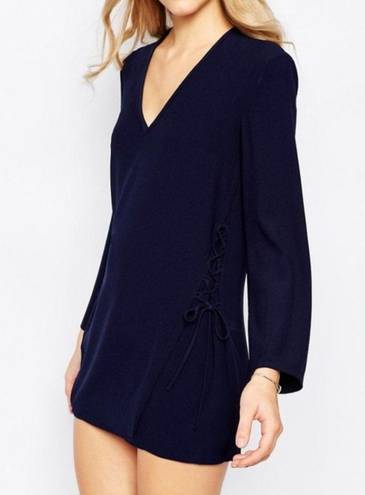 Finders Keepers  Fly Away Tie Side Mini Dress in Navy by ASOS