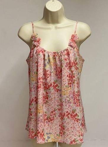 Oscar de la Renta  Floral Pink Label Tank Top