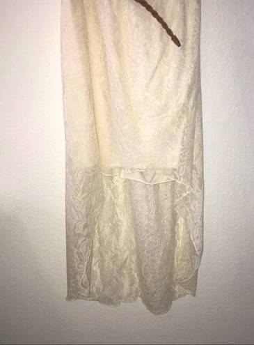 Trixxi  Dress Cream / Off White Lace High-Low Strapless Dress Sz 3X NWT Belted