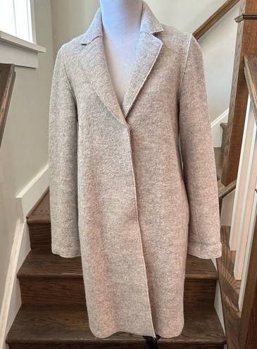 Boden Sally Boiled Wool in Gray Trench Long Coat Size 4 R