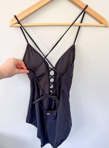 Victoria's Secret  Black Lace Up Swimsuit