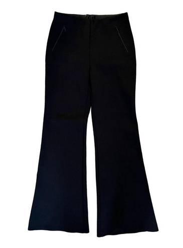 The Row $650  M Delon Black Trousers Pants Scuba High Waist Flared Legs Slim Fit