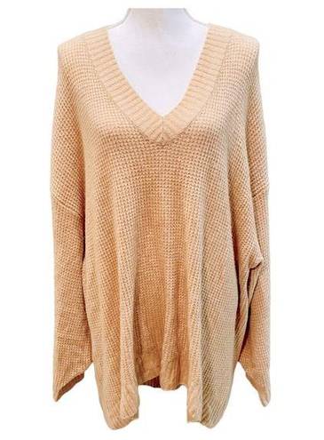 American Eagle  Peach Oversized Waffle Knit Sweater XXL NWT