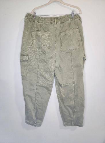 Lane Bryant  Army Green Straight Leg Cargo Women Plus Size 18 Punk Grunge Pants