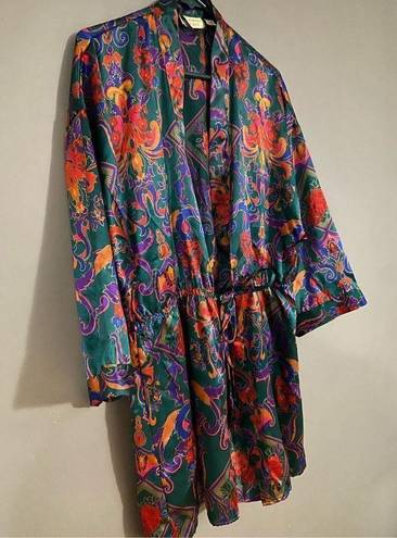 Victoria's Secret Victoria Secret Vintage Gold Label Paisley/Floral Multicolor Robe S