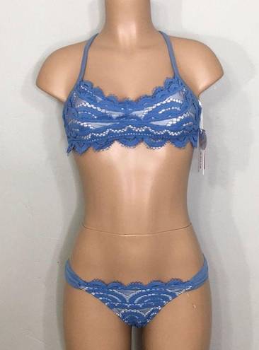 PilyQ  sky blue lace bikini. S/M. NWT