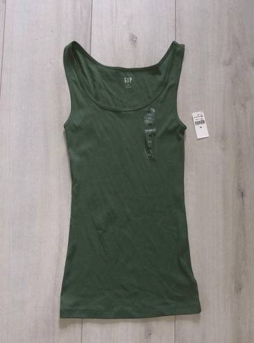 Gap Ribbed Olive Green Tank Top