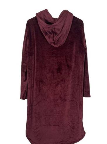 32 Degrees Heat 32 Degree Heat Mauve Wine Hooded Heavy Lounge Cozy Sleepwear Robe Women Sz S/M