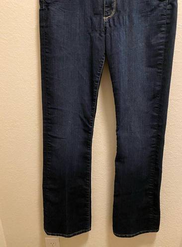 Paige  Skyline Blue Dark Wash Bootcut Mid Rise Jeans Size 27 In Michelle