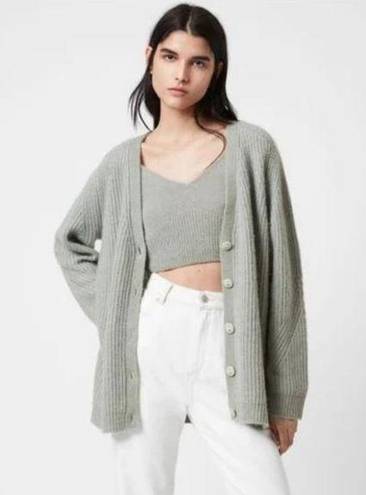 ALLSAINTS 💕💕 Leanne Wool & Alpaca Blend Cardigan ~ Green Bay Sage Green XS NWT