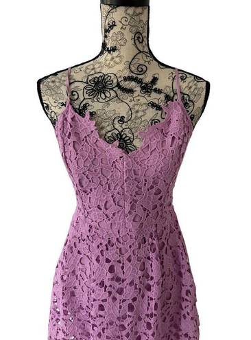 ASTR  THE LABEL Purple Lace A Line Midi Dress Sz M