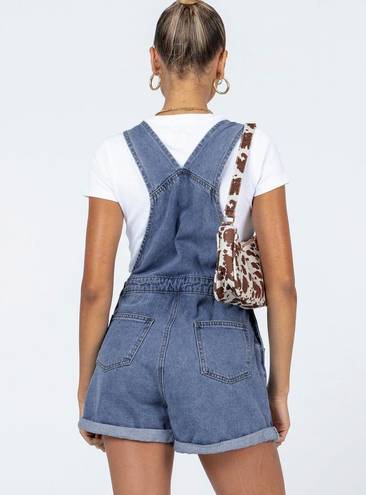 Princess Polly Kacey Overalls in Blue Denim