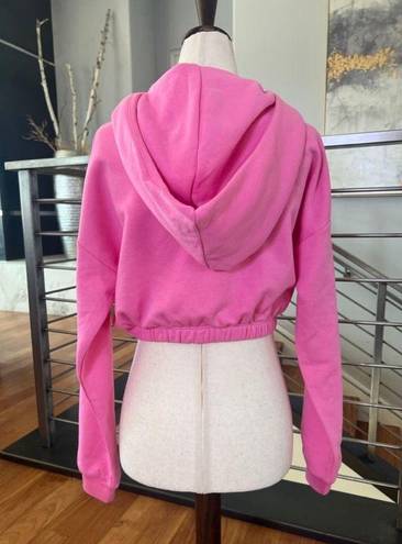 Naked Wardrobe  French Terry Hoodie in Bubblegum Pink