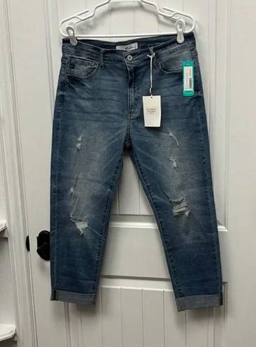 KanCan USA Brenda Low Rise Roll Cuffed Cropped Skinny Jean, 32W, NWT