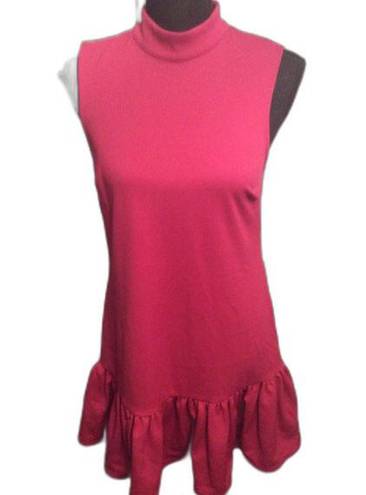 Trina Turk  High Neck Sleeveless Ruffled Open Back Womens Dress Small EUC