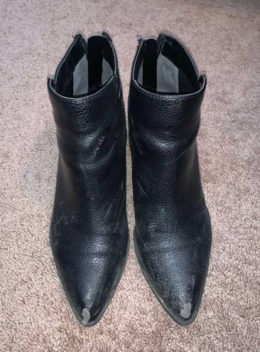 Heeled Black Booties Size 7.5