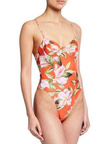 Mara Hoffman Mara Hofmann High-Leg One-Piece Floral Swimsuit Size XL NWT $310.00