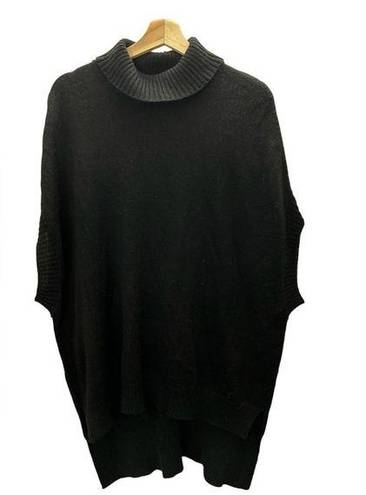 BCBGMAXAZRIA NWT  Sleeveless Oversized Sweater Vest Black Small Relaxed Mock Neck