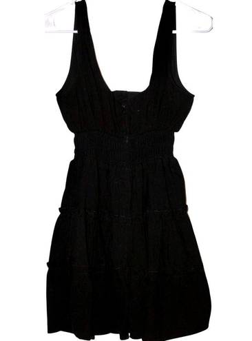 Urban Outfitters Women's  Black Cotton Casual Tank Top Shorts Romper Dress Size S