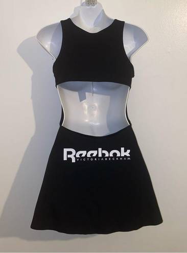 Reebok  X VICTORIA BECKHAM Cutout Back Minidress Black & White Size Medium 🆕