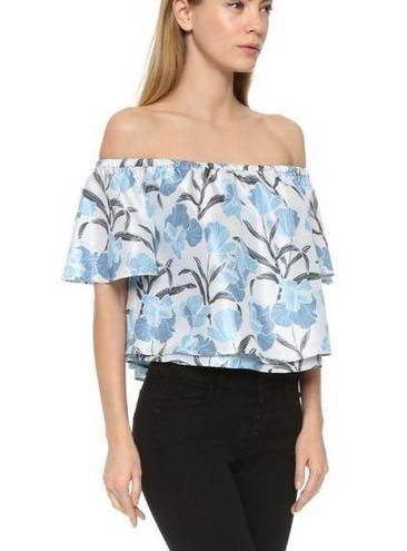 Keepsake  the Label Foundations Blue Floral Crop Swing Top S