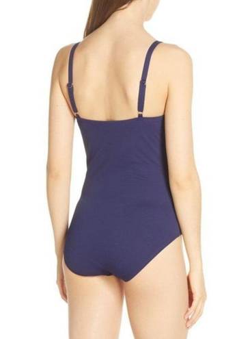 Tommy Bahama New.  navy lace front swimsuit.