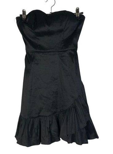 B Darlin B. Darlin Black Strapless Ruffle Hem Mini Dress 4