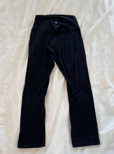 Lululemon black embossed align leggings 23”