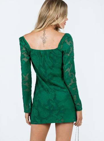 Princess Polly STAR POWER MINI DRESS FOREST GREEN