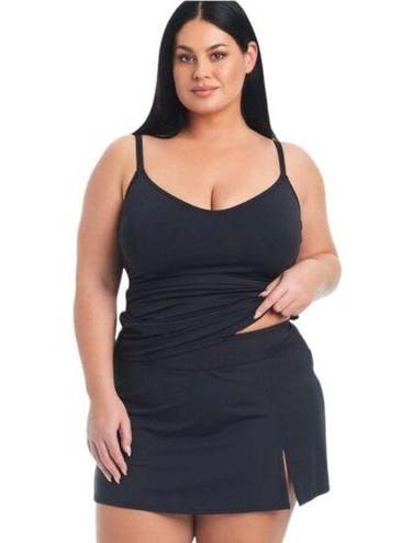 Bleu Rod Beattie  Plus Size Tummy Control Swim Skirt Black Size 16W NWT