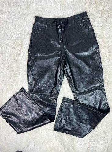 Xhilaration Vintage 90s Y2K Faux Croc Leather Pants 28" Waist