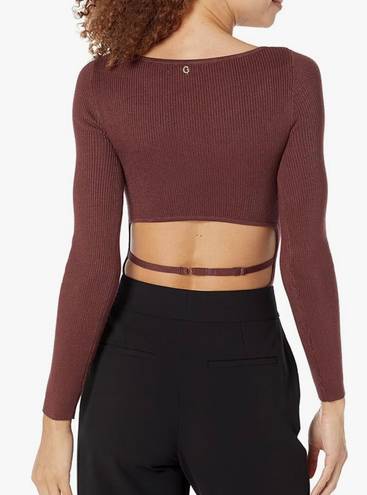 GUESS Women's Long Sleeve Liv Cut Out Rib Bodysuit