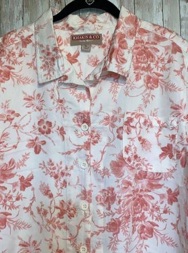 Krass&co Khakis & . Short Sleeve Floral Button Collar Shirt Size XL