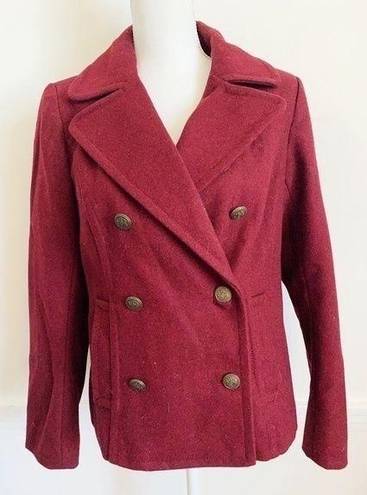 Banana Republic  • Burgundy Wool Pea Coat