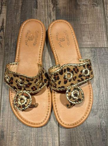 Jack Rogers Cheetah Print Sandals