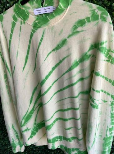 Proenza Schouler  White Label Women’s Green/Yellow Tie/Dyed Long Sleeve Crewneck