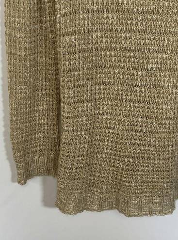 Full Tilt  Women's Sweater Long Sleeve Pullover Knit Semi Sheer Scoop Neck Large