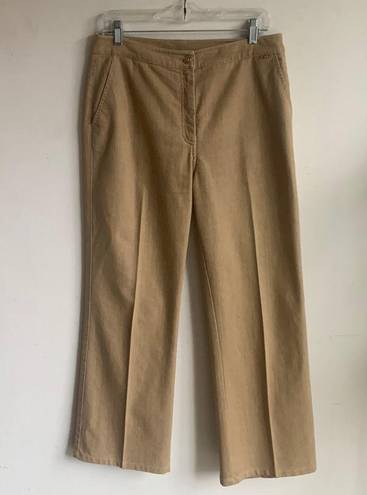 St. John  Sport By Marie Gray Wide Leg Tan Pants Sz 12